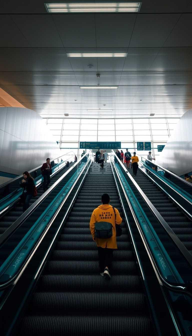 香港机场的自动扶梯